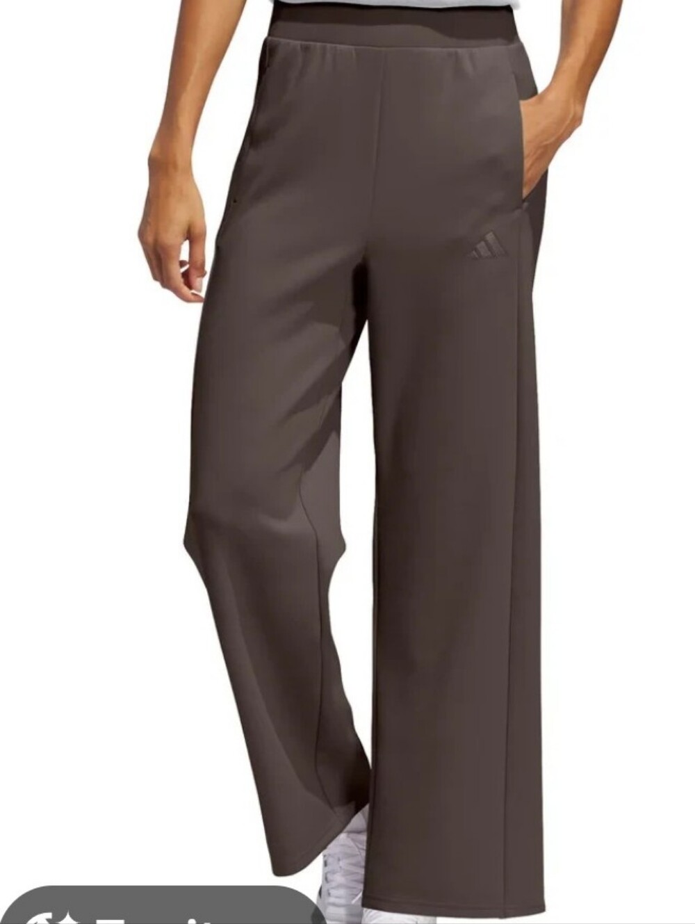 NWT Adidas Wide-Leg Track Pants Brown Sz Medium